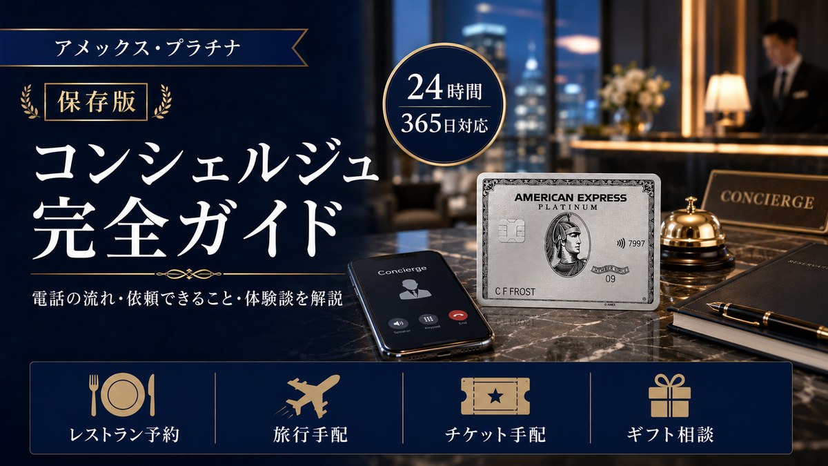 アメックス・プラチナのコンシェルジュ｜電話番号・使い方・体験談
