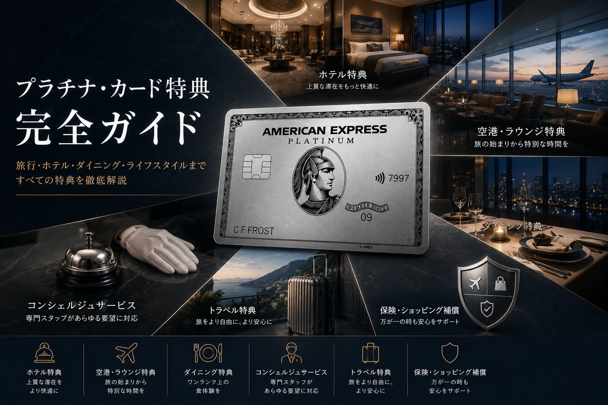アメリカン・エキスプレス・プラチナカードの特典完全ガイド（ホテル・空港ラウンジ・ダイニング・コンシェルジュ・トラベル・保険）