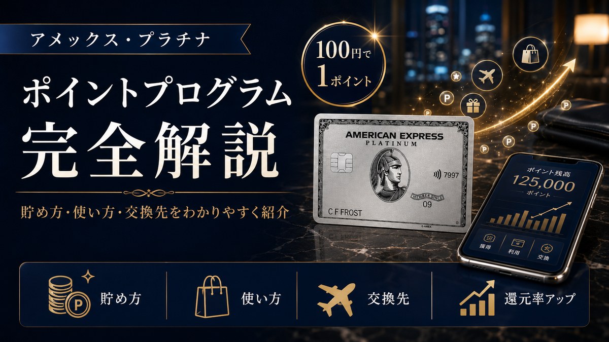 アメリカン・エキスプレス・プラチナカードのポイントプログラム（100円で1ポイント・貯め方・使い方・交換先）