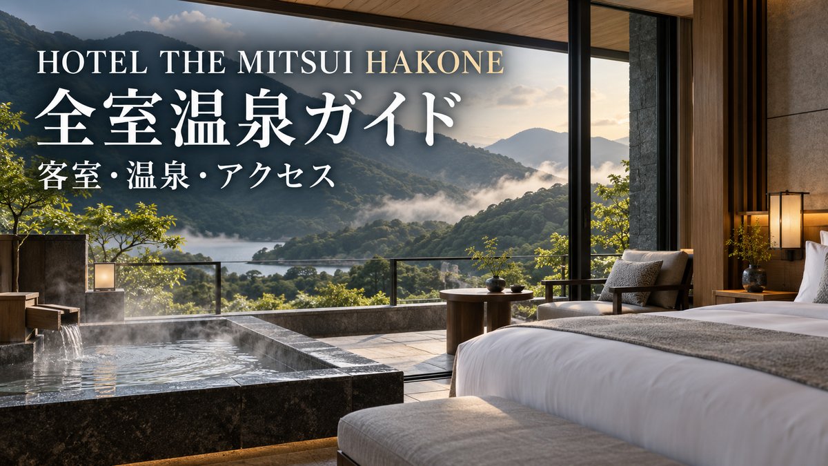 HOTEL THE MITSUI HAKONEガイドのアイキャッチ。全室温泉・客室・アクセスを解説