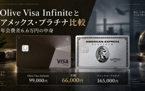 Olive Visa Infiniteとアメックス・プラチナを比較｜年会費差6.6万円の中身のアイキャッチ画像