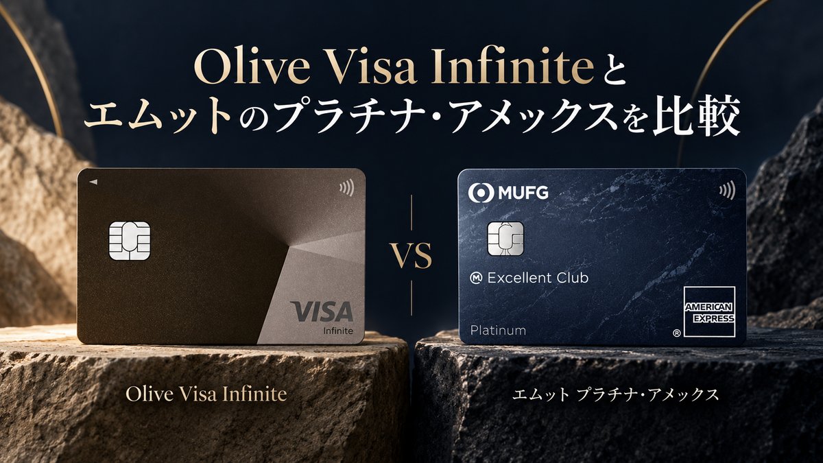 Olive Visa Infiniteとエムットのプラチナ・アメックスを比較｜今使えるのはどっち？のアイキャッチ画像