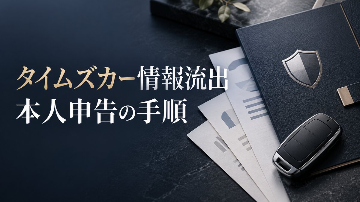 タイムズカー情報流出 本人申告の手順