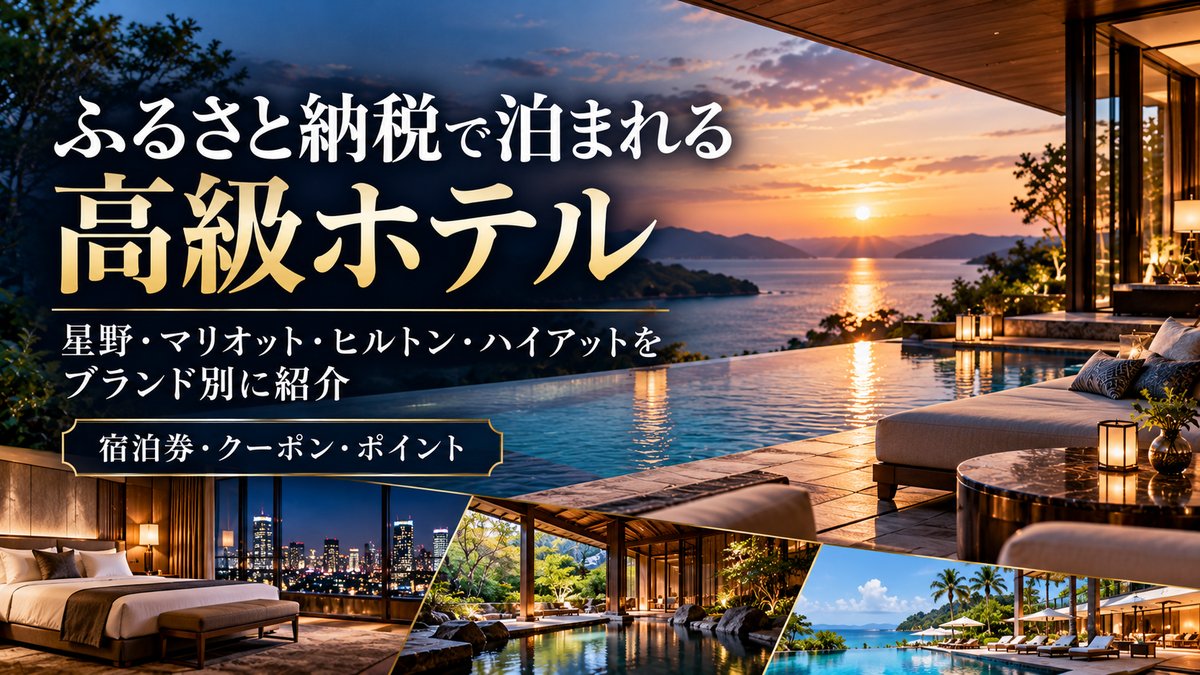 ふるさと納税で泊まれる高級ホテル｜星野リゾート・マリオット・ヒルトン・ハイアットをブランド別に紹介